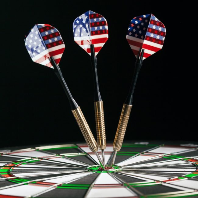 dartboard business success concept